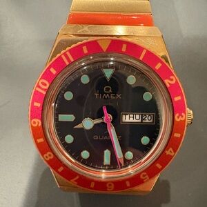 Timex Gold and Pink Quartz Watch